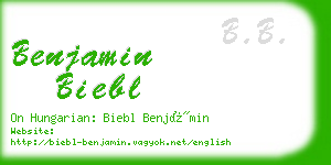 benjamin biebl business card